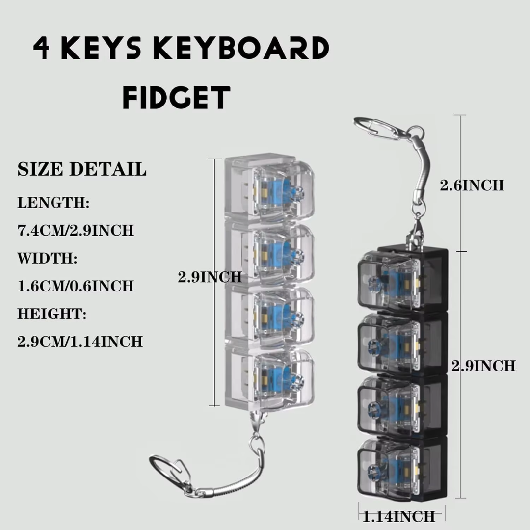 Key ring keyboard switches blue